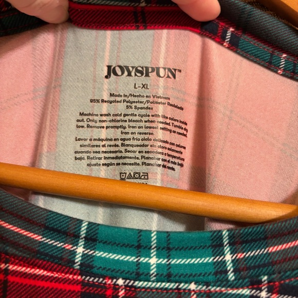 Women’s Joyspun Plaid Night Gown / Night Dress / Moo Moo Size L / XL - Picture 3 of 6